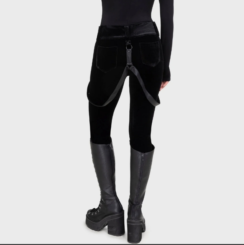 Killstar Black Strap Detail Pants - Picture 5 of 6